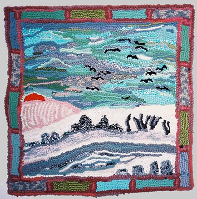 Home to Roost a Louisa Creed Rag Rug